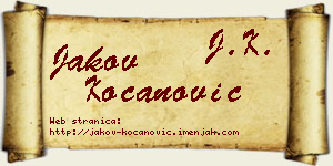 Jakov Kocanović vizit kartica